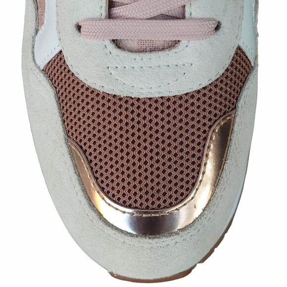 🤩Michael Kors Womens Shoes Sz 8.5 Wilma Trainer Sneakers Soft Pink Suede FT22F - Picture 10 of 11